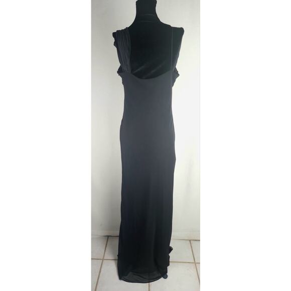 Vintage Maria Bonita Dress Womens M Black Evening Sexy elegant classic romantic - Picture 7 of 12